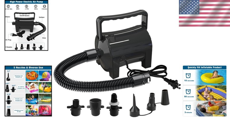 Efficient Quick-Fill Air Pump for Inflatables gallery