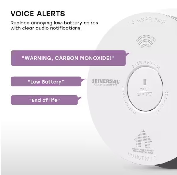 USI 2-Pack 10-Year Battery Combination Smoke and Carbon Monoxide Detector. New gallery