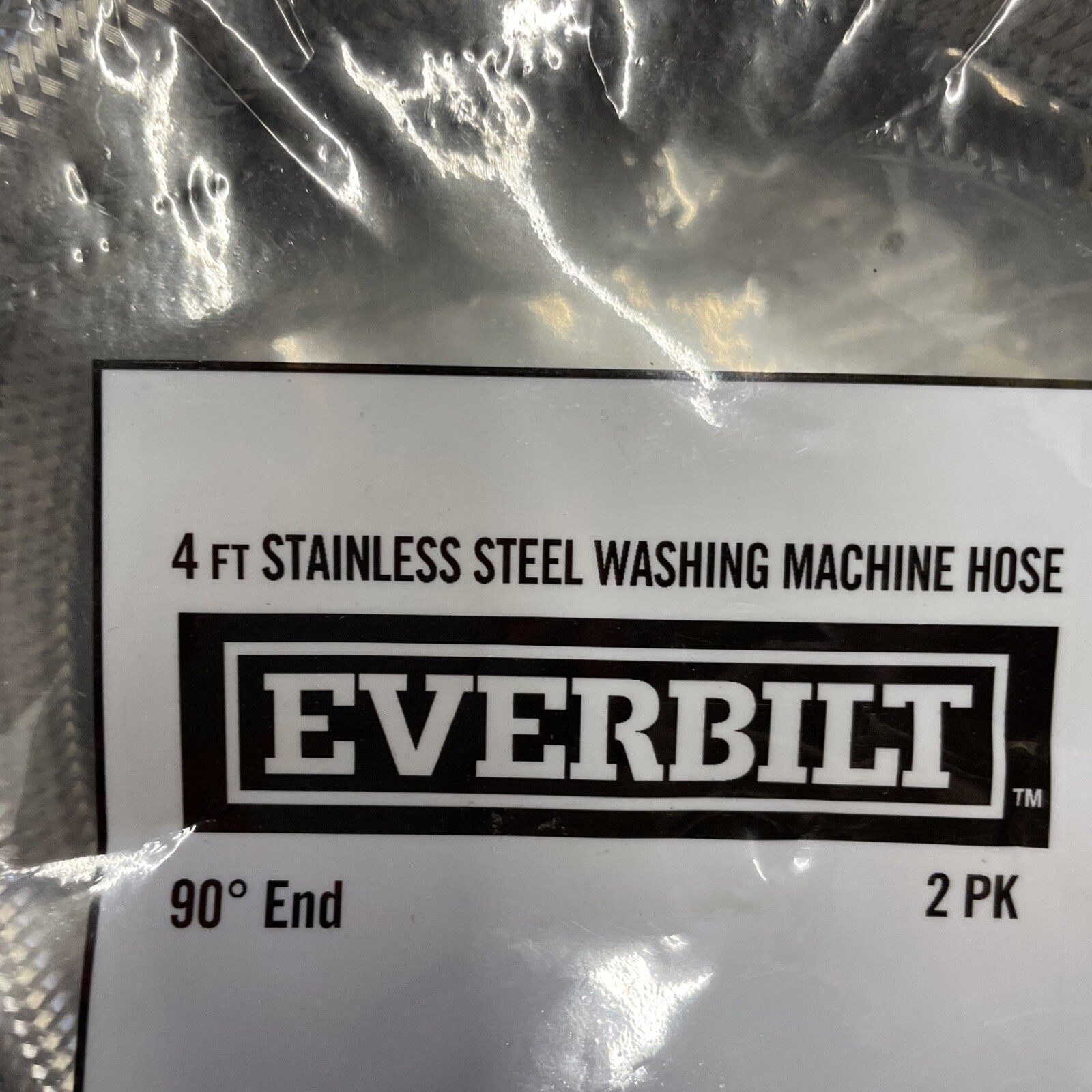 (2) Everbilt 4 ft. Polymer Coated Stainless Steel Washing Machine Connectors S33 gallery