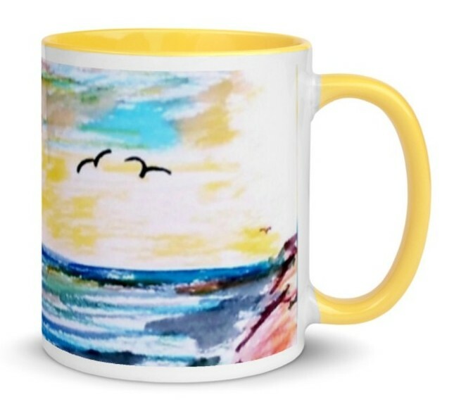 " Peaceful Sunset "Coffee-Tea Mug 11oz, Gift arrives 2 weeks yellow original gallery