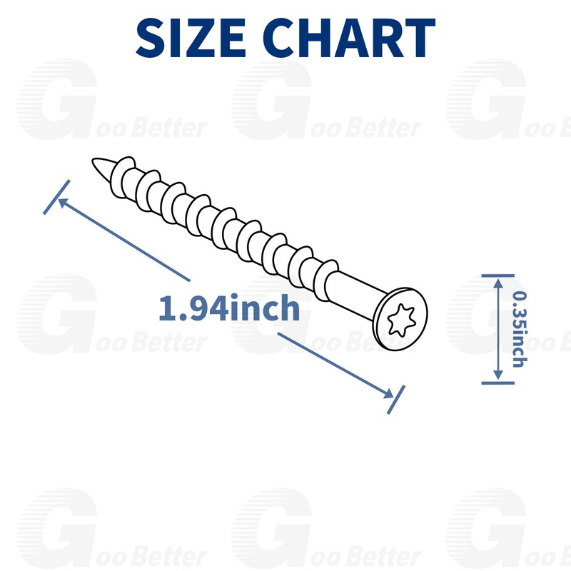 150pcs #8x2" Deck Screws T25 Torx Drive Self Tapping Wood Decking Fencing Screws gallery