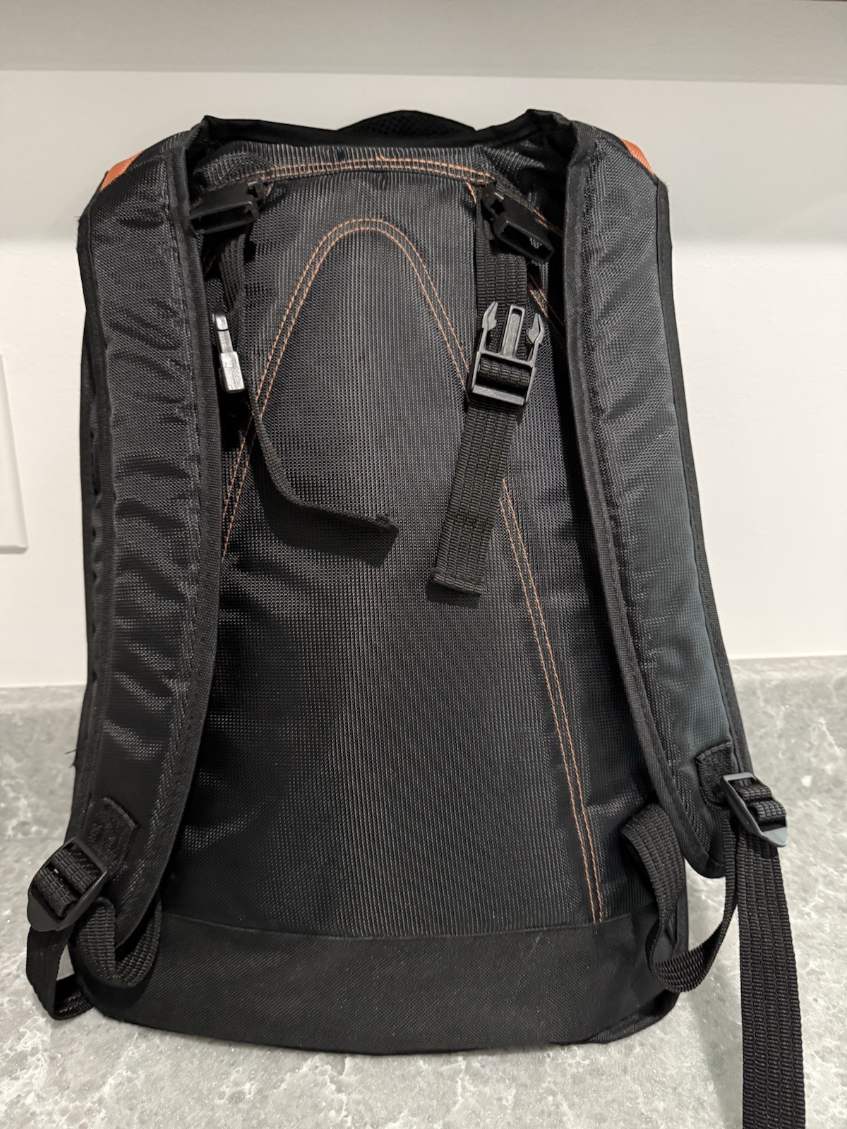 Eddie Bauer Black Rust Polyester Backpack w Compartments & Pockets 5