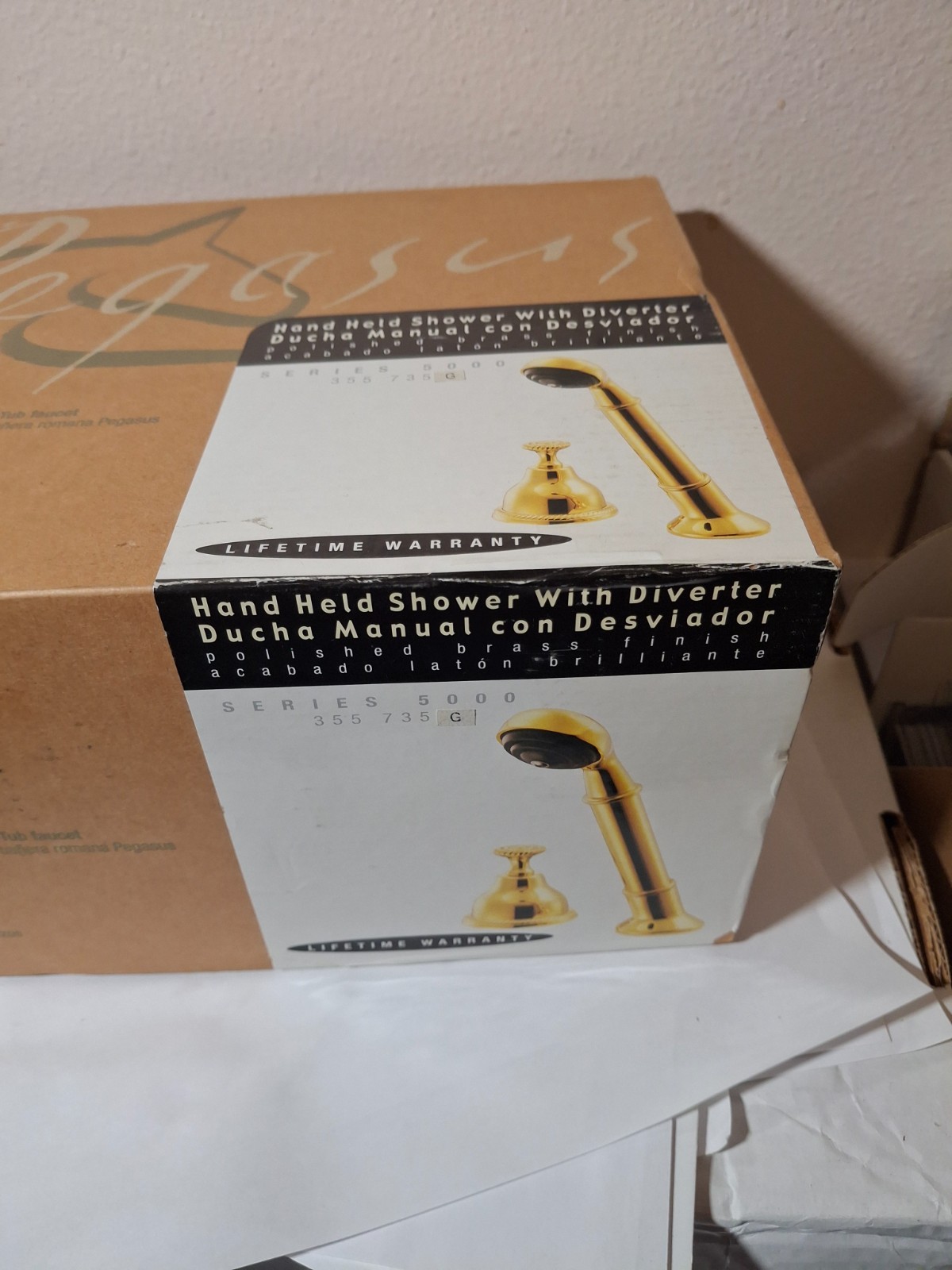 Pegasus Series 5000 Hand Held Shower Diverter Polished Brass 355735G Sealed gallery