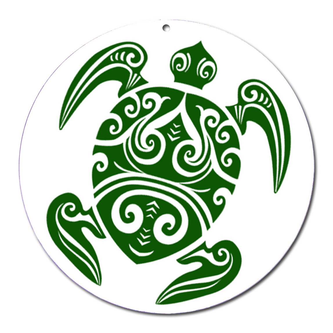 Window Glass Picture Nr.41. Maori Turtle Green Ø3 7/8in Light Catcher Symbol gallery