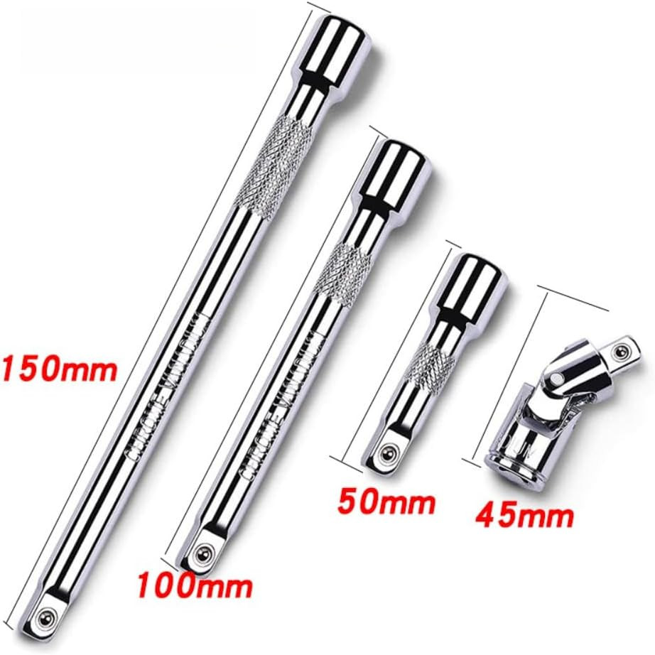 4PCS 1/4 Inch Socket Extension Bar Set Quarter Inch Drive Socket Extension Set gallery