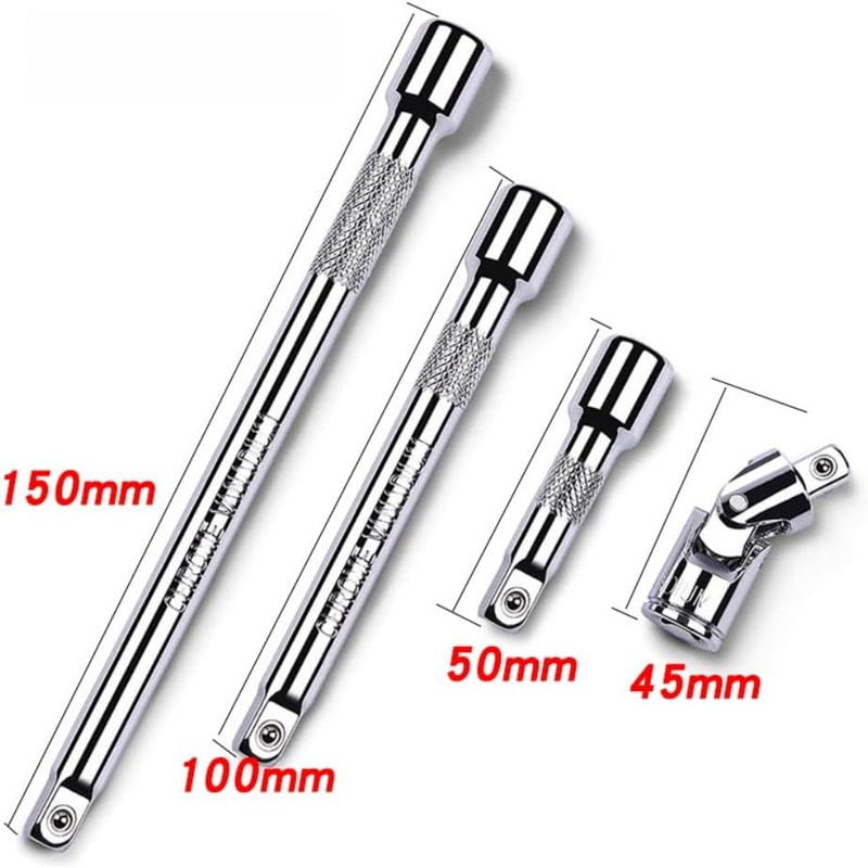 4PCS 1/4 Inch Socket Extension Bar Set Quarter Inch Drive Socket Extension Set gallery