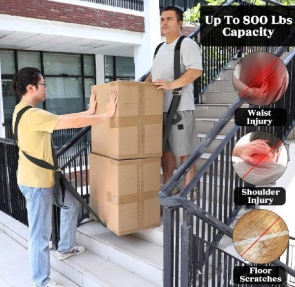2-Person Lifting Straps for Moving Furniture, Appliances up to 800lbs gallery