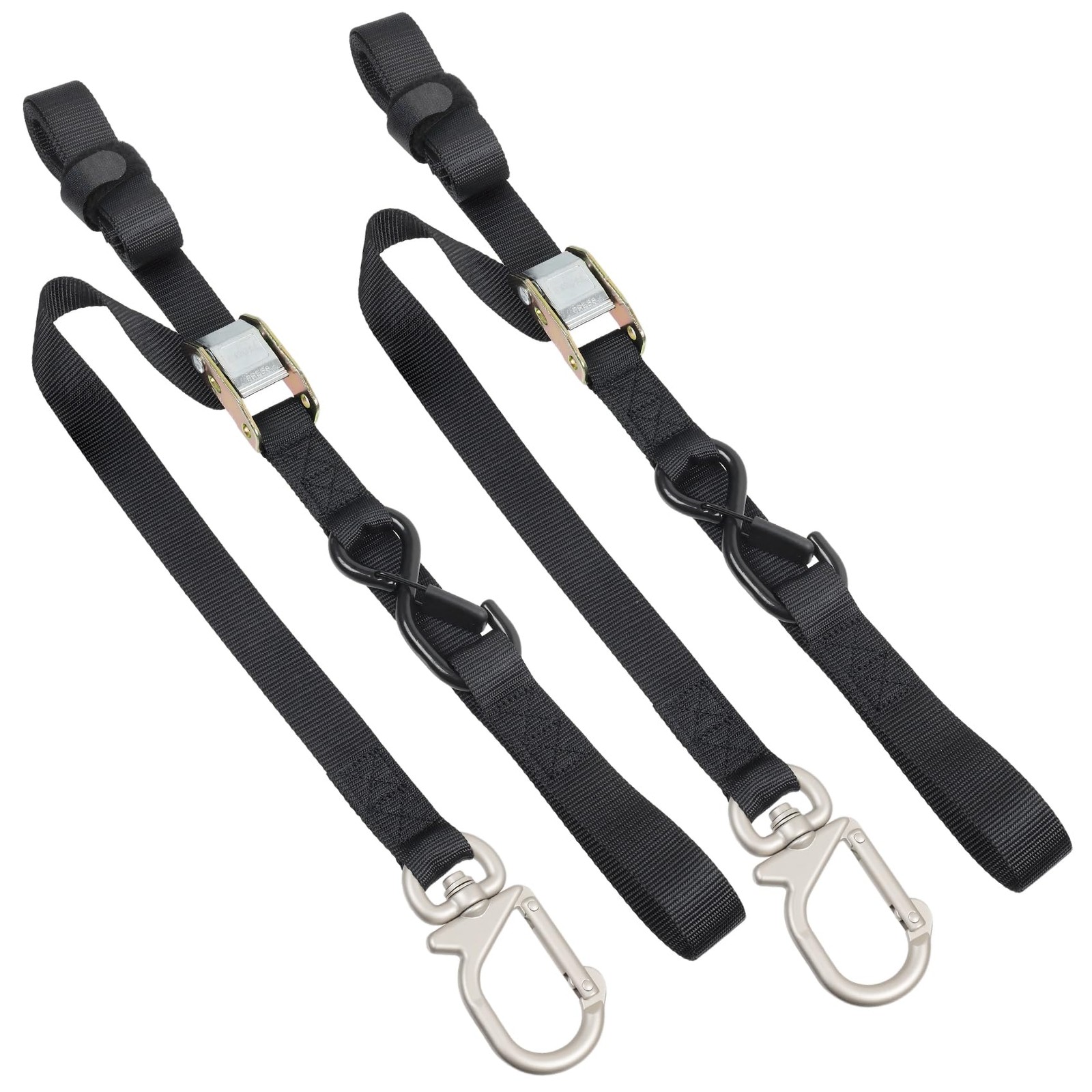 Motorcycle Tie Down Straps with Swivel Carabiner Hook 1.1"×8' Dirt Bike 2 Pack gallery