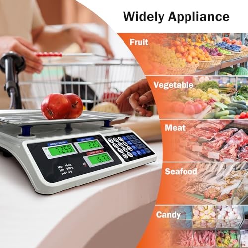 88lb/40kg Price Computing Scale, Digital Price Computing Scale TWO POWER SUPPLY gallery