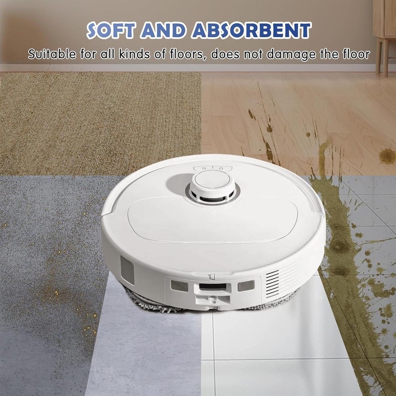 Microfiber Washable Mop Pad Replacement Accessories for Roborock Q Revo/Qrevo S gallery