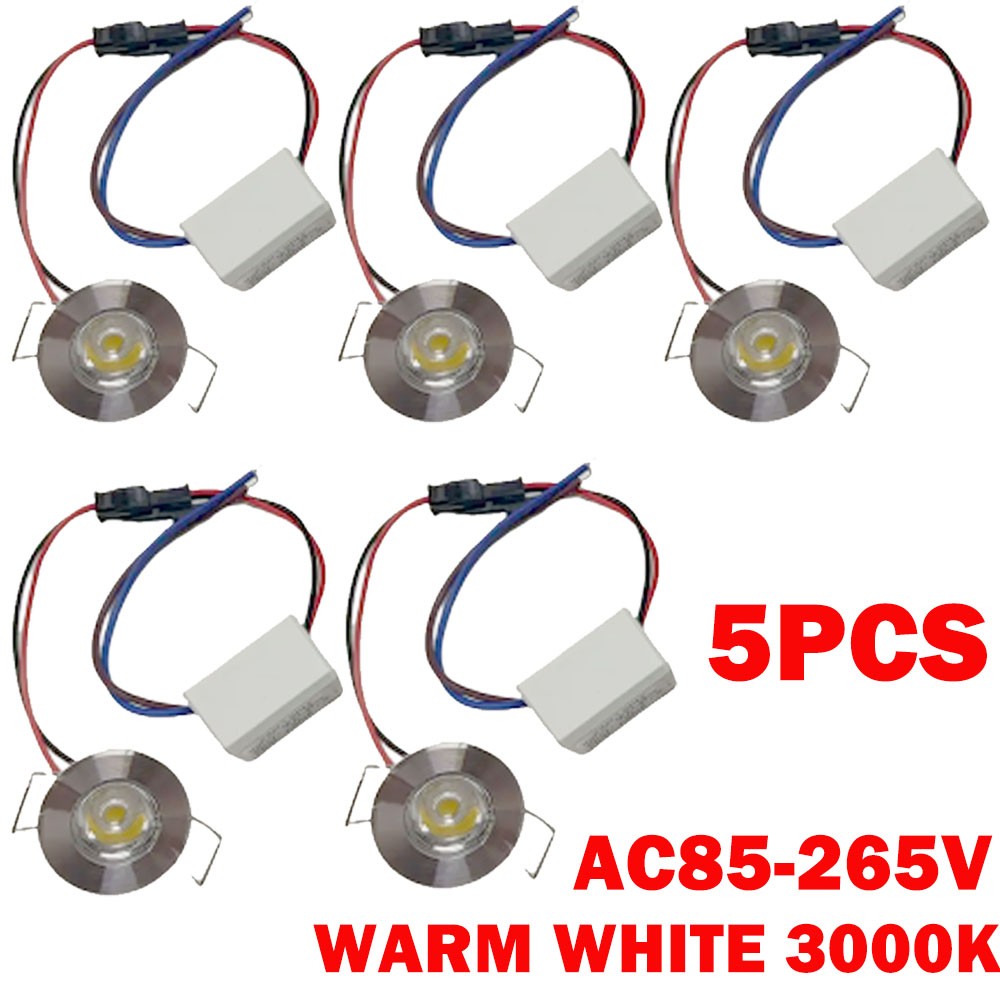 5PCS Silver AC85-265V Warm White 3000K Recessed LED Ceiling Down Light Lamp HOT gallery