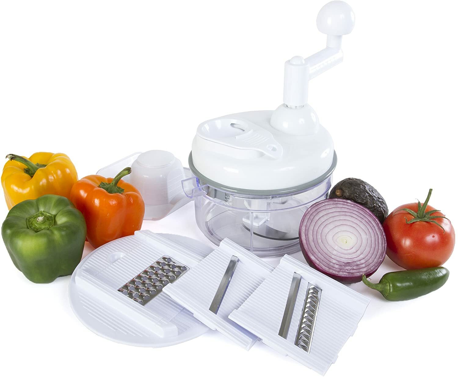 Miracle Chopper Manual Food Processor Salsa Maker, Blender, Slicer and Julienne gallery