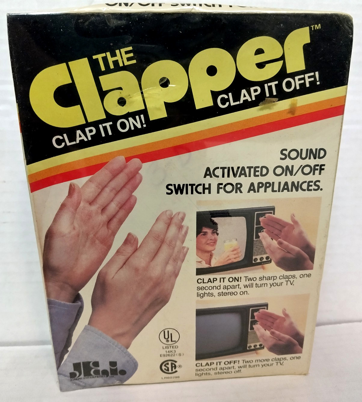 The Clapper Vintage 1984 Original Box + Papers Clap On Clap Off Sealed gallery