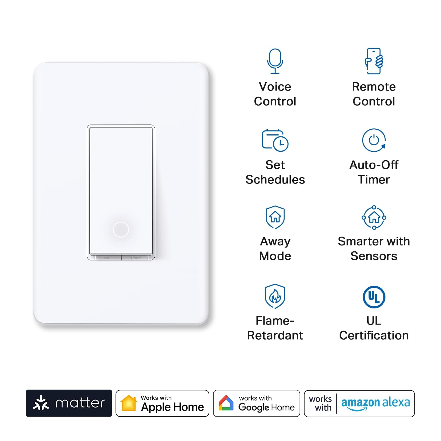 TP-Link Matter Smart Light Switch: Voice Control w/Siri, Alexa & Google Home ... gallery