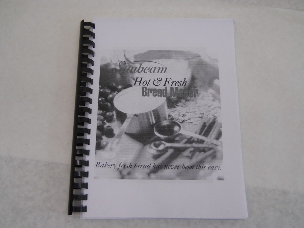 Sunbeam Bread Machine Maker Manual 4810 5820 5825 5833 5837 5841 5842 5847 5890