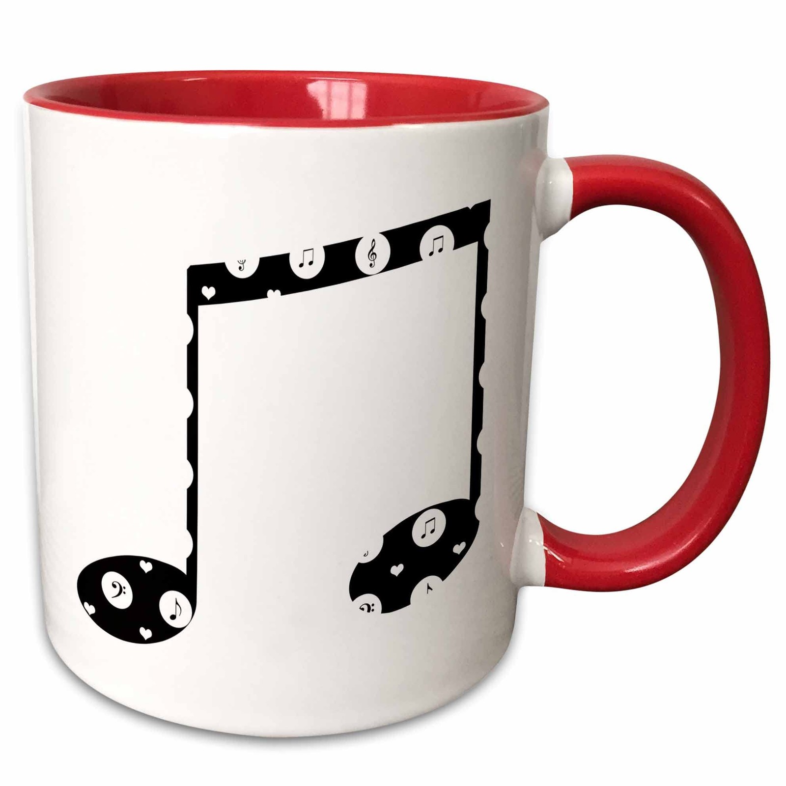3dRose - Black Musical Note music theme art - Mug - (mug-123407-5) gallery