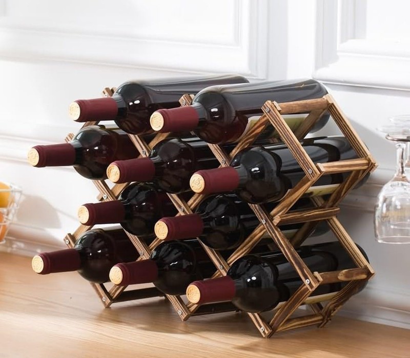 Botellero apilable independiente para encimeras y armarios con diseño plegable. gallery