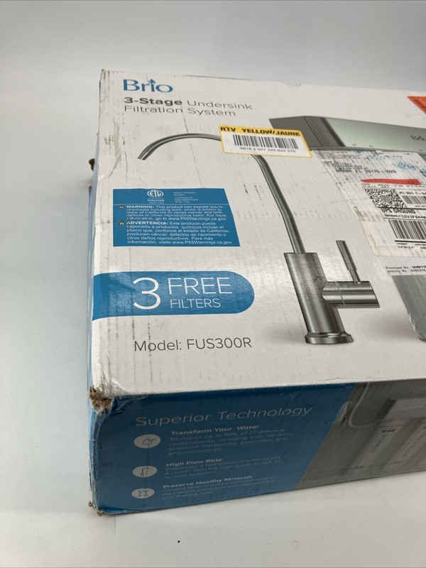 BRIO 3 Stage Undersink Filtration System Ships Fast gallery