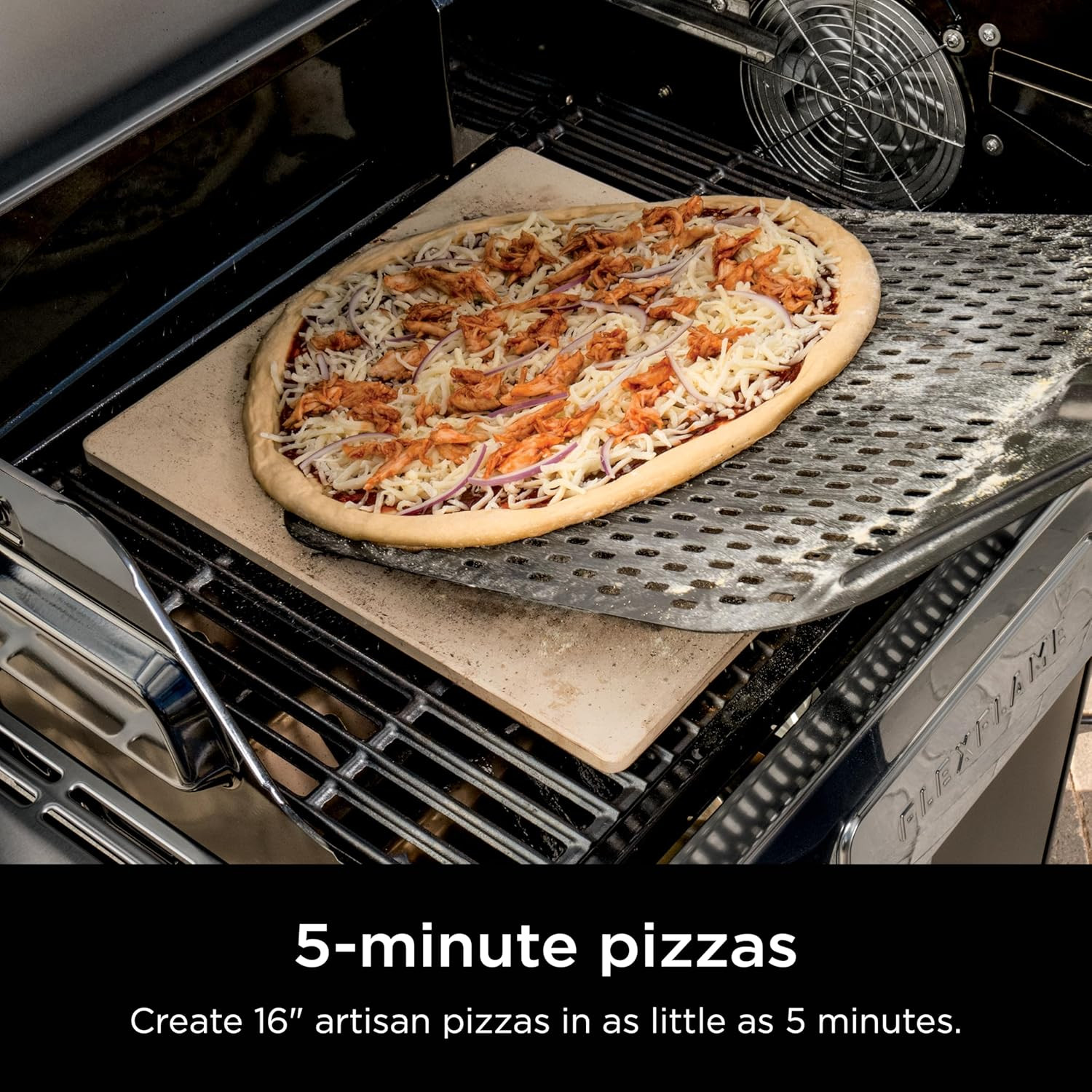 Ninja FlexFlame Upgrades 16’’ Artisan Pizza Stone, Durable Cordierite Stone, 5-M gallery