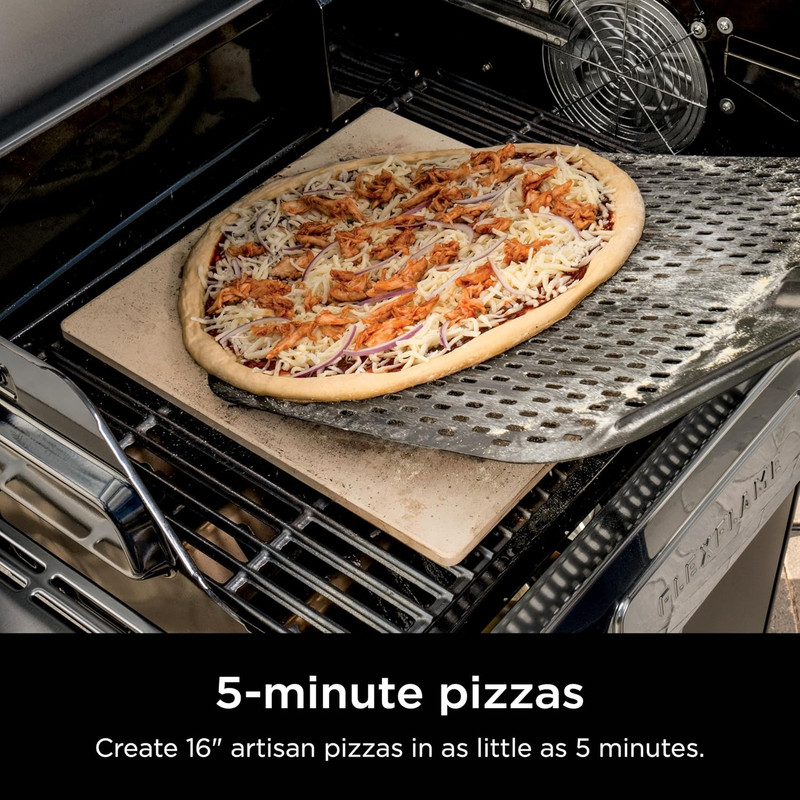 Ninja FlexFlame Upgrades 16’’ Artisan Pizza Stone, Durable Cordierite Stone, 5-M gallery