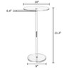 Acrylic Drink Table for Small Spaces, 10" L x 10" W x 21.3" H, Drink Side/End... gallery
