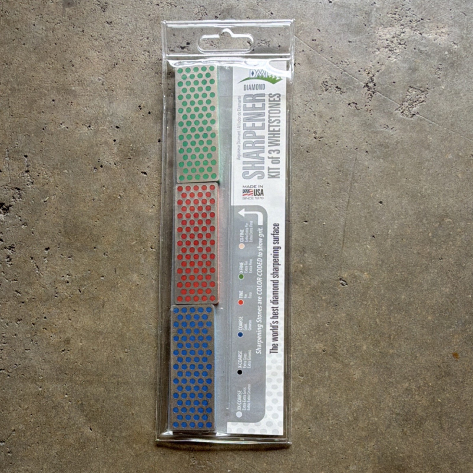 DMT Diamond Sharpening Stone Kit, 3 Whetstones, Green Red Blue gallery