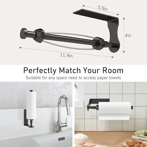 Paper Towel Holder Wall Mount Under Cabinet Adhesive Paper Towel Holder Kitchen gallery