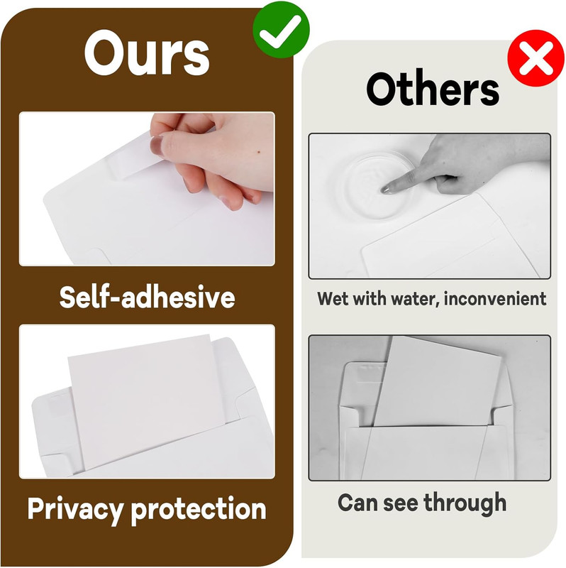 1000pcs White A4 Self-Adhesive Envelopes 4.25x6.25in Bulk Invitation Mailers gallery