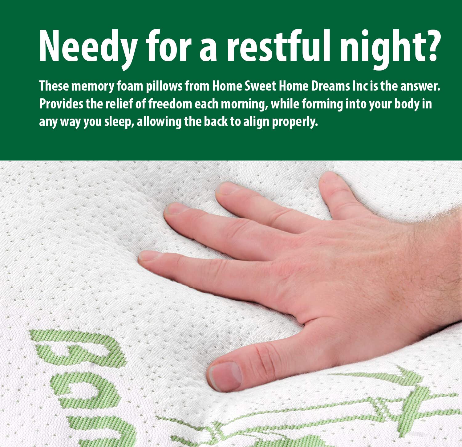 Bamboo Hypoallergenic Shredded Memory-Foam Pillows with Washable Cover gallery