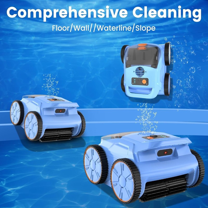 CORDLESS Robotic Pool Cleaner, Pool Vacuum for Inground Pools (2025 Upgraded) gallery