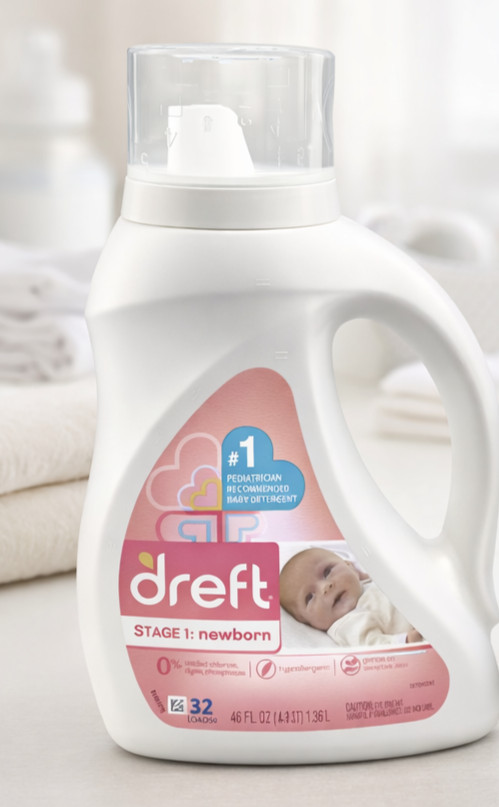 Dreft Stage 1 Newborn Liquid Laundry Detergent 46 fl oz 32 Loads HE gallery