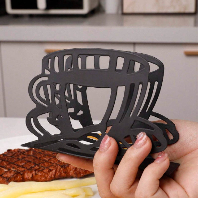 Tissue Organizer Coffee Cup Shaped Hollow Out Iron Holder Creative Napkin Holder gallery