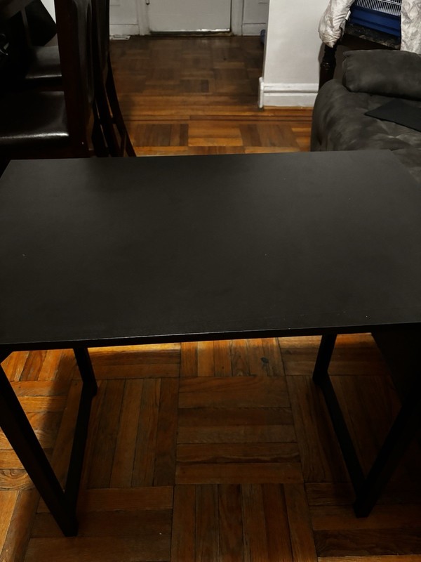 Black Rectangular Desk Table, 40 in L x 19 in W x 29 in H gallery