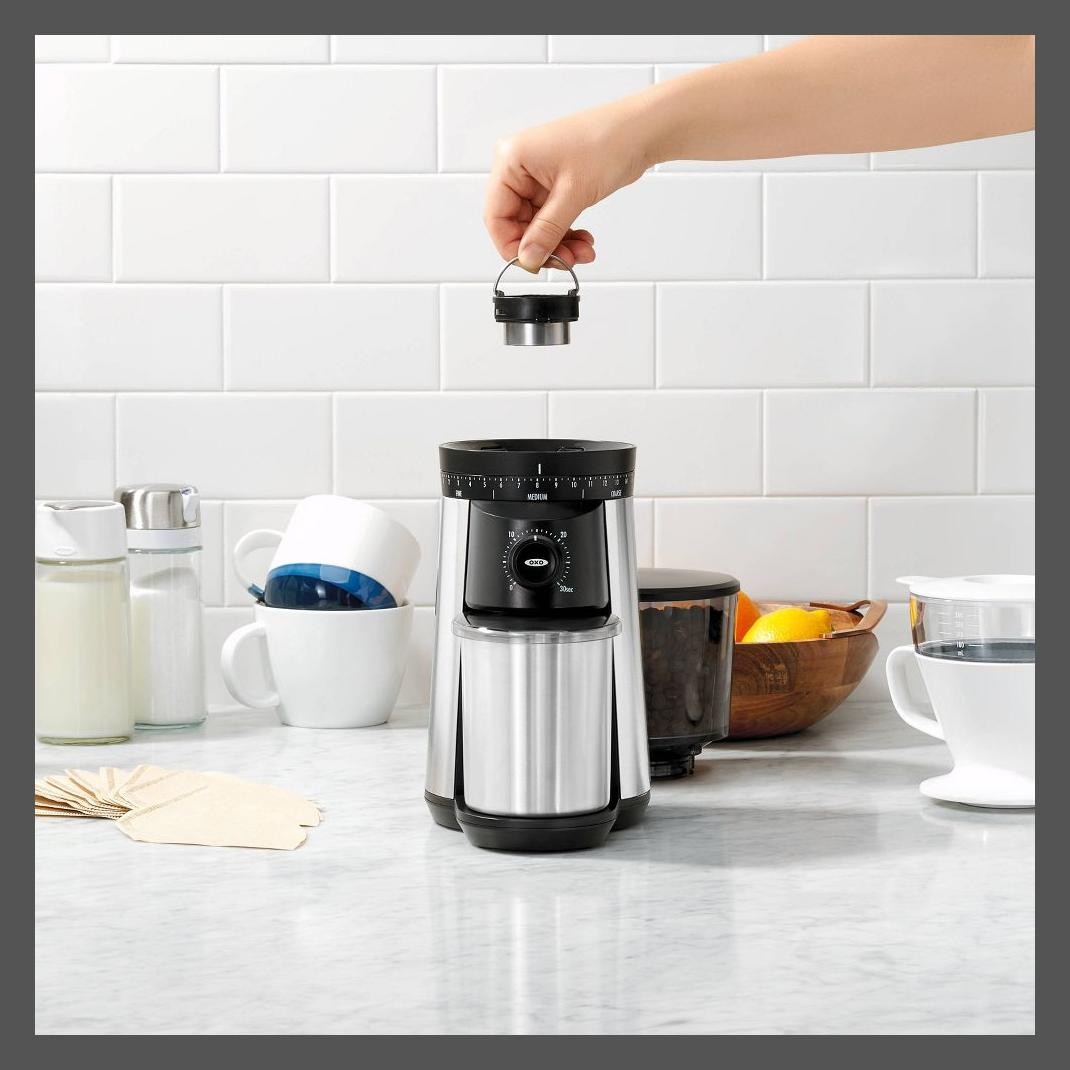 OXO BREW Conical Burr Coffee Grinder - Stainless Steel gallery