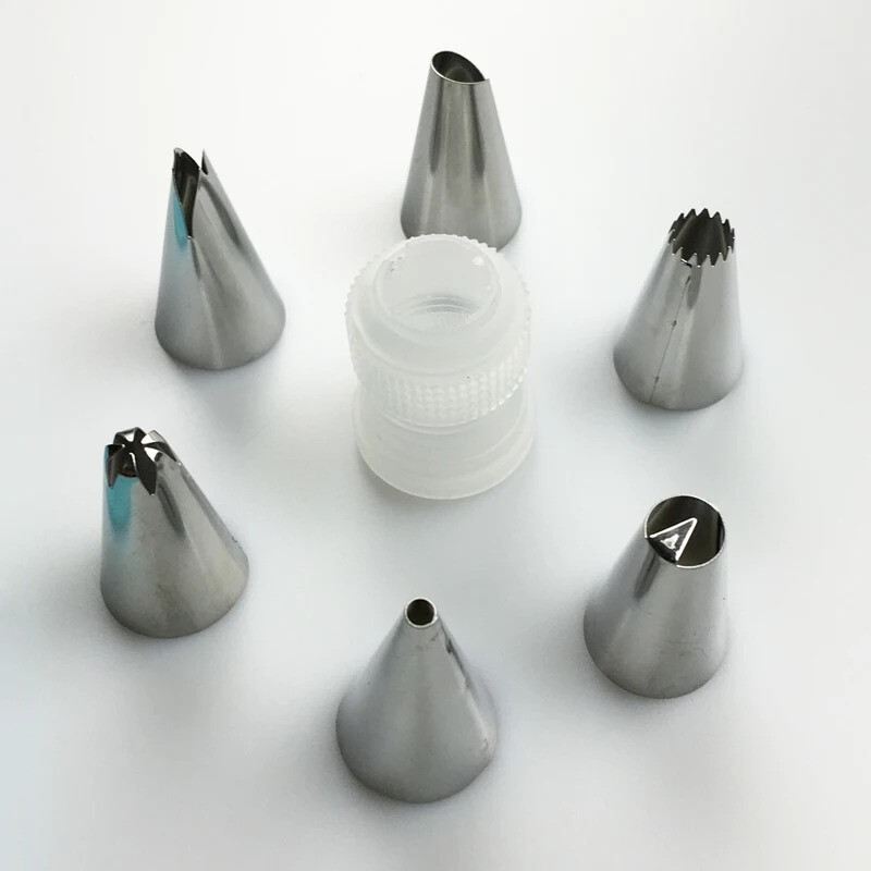 8 PCS Set Silicone Kitchen Accessories Icing Piping Cream Pastry Bag 6 STAINLESS gallery