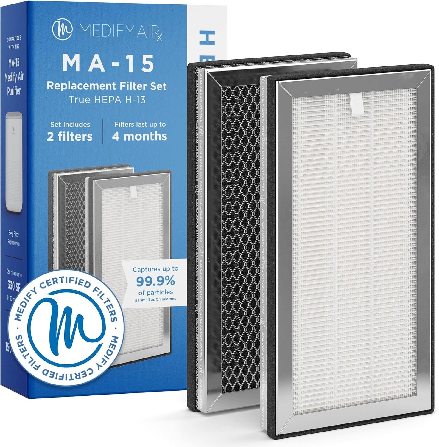 Medify MA-15 Genuine Replacement Filter 3 in 1 with Pre-filter, True HEPA H13 gallery