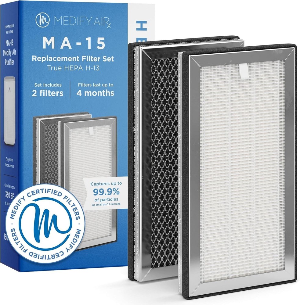 Medify MA-15 Genuine Replacement Filter 3 in 1 with Pre-filter, True HEPA H13