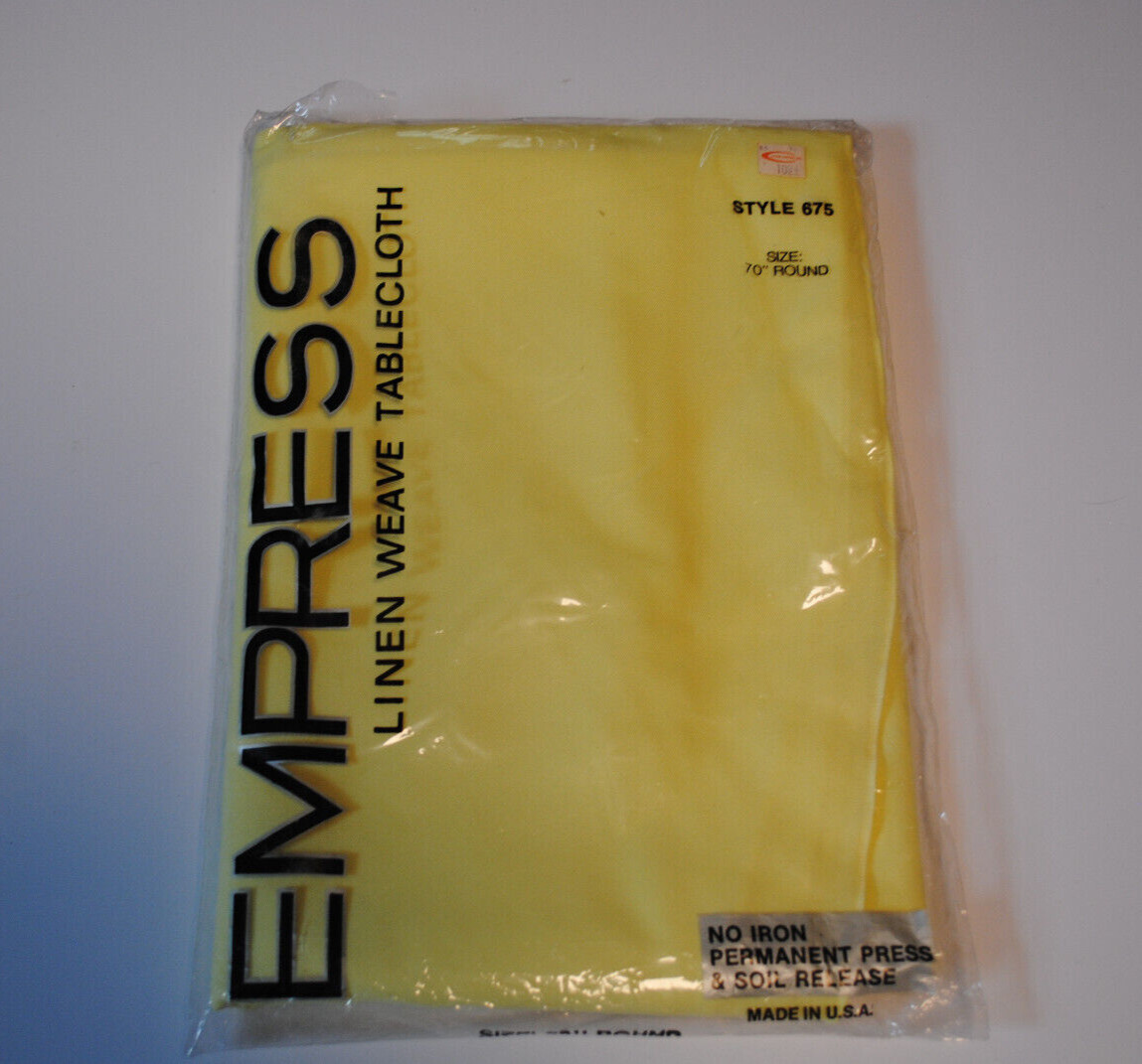 EMPRESS YELLOW TABLECLOTH Polyester Cotton Fabric 70 Round EASTER SPRING gallery