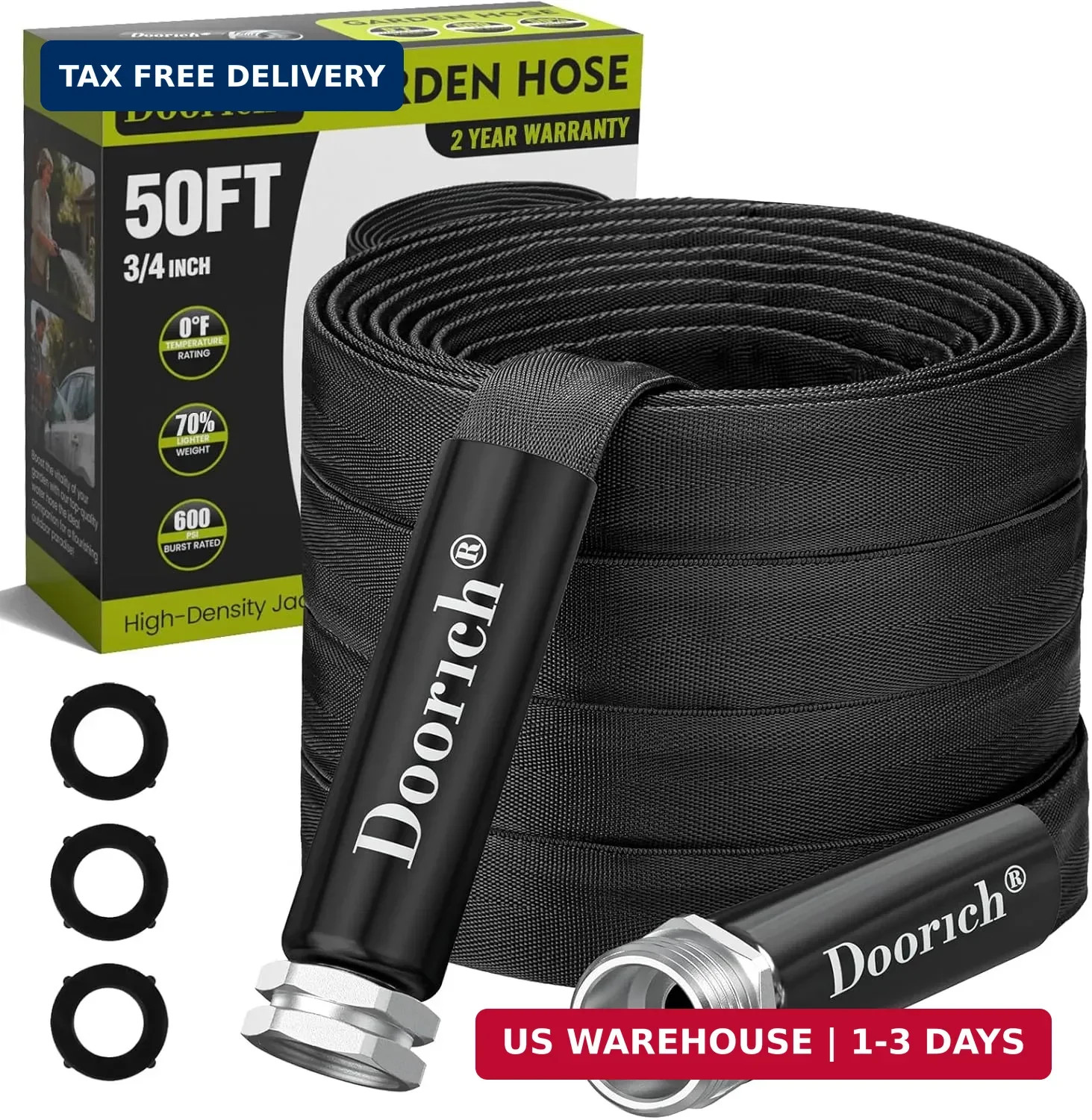 Garden Hose, Lightweight, Ultra Flexible, Durable, Kink-Free Water Hose - Made o gallery