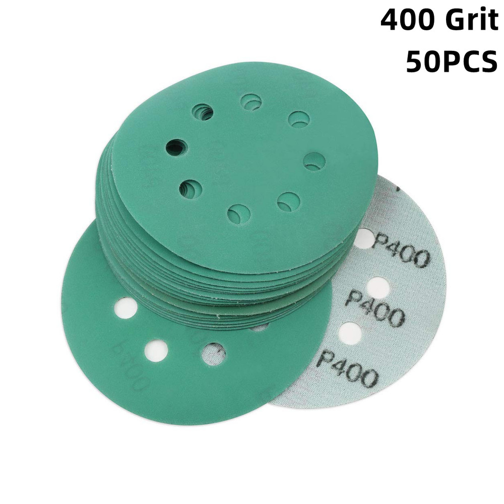 5" 8-Hole Sanding Discs Hook & Loop Sandpaper for Orbital Sanders 40-2000 Grit