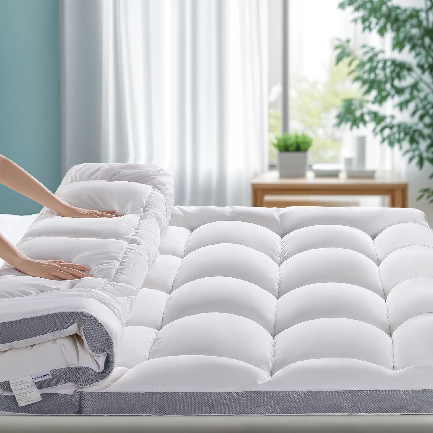 Queen Extra Firm Gel Memory Foam Mattress Topper for Back Pain Relief gallery
