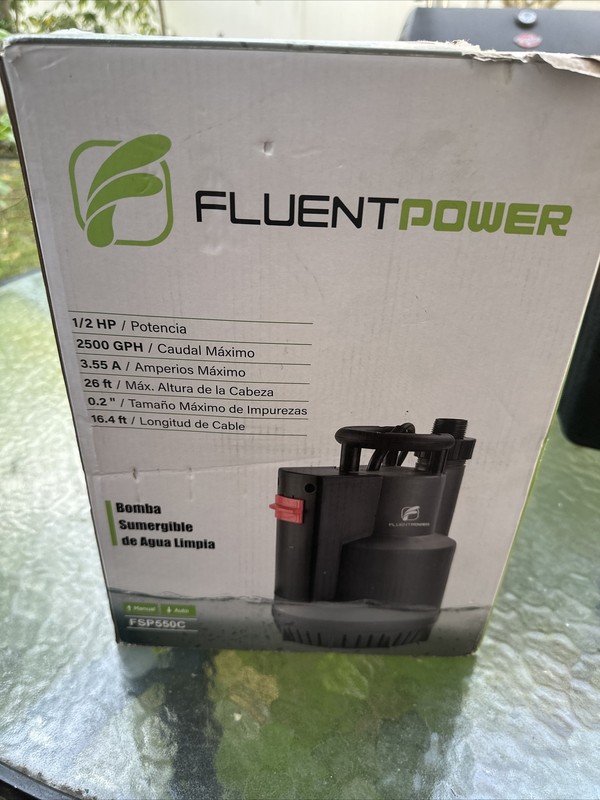 FLUENTPOWER 1/2HP Submersible Utility Pump 2500GPH Auto/Manual Modes Sump Pump gallery