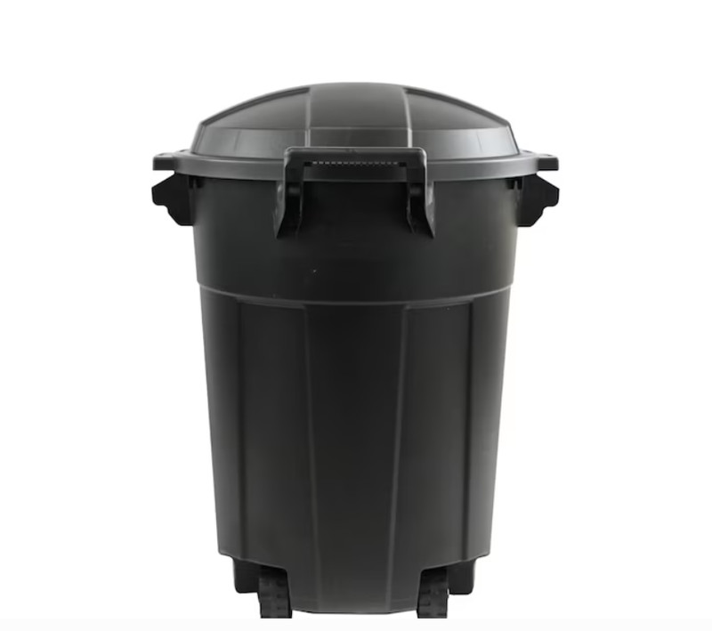 Project Source Black 32 Gal Wheeled Trash Can Detached Lid gallery