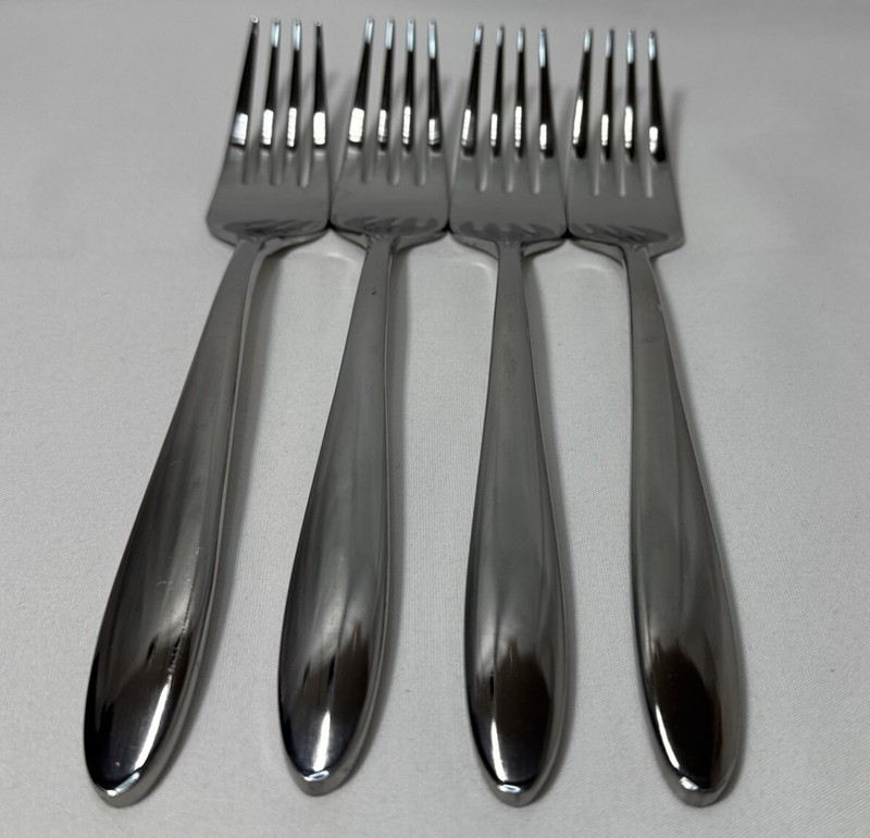 Oneida Mooncrest Stainless Flatware Dinner Forks 8” Glossy #89-204 Pieces 4 gallery