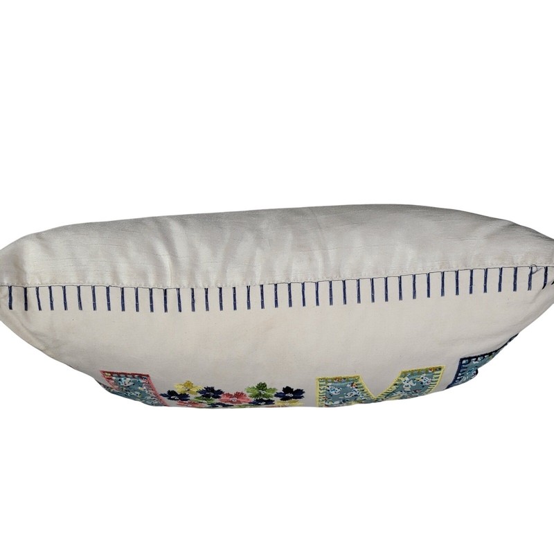 Cynthia Rowley Duck Down Feathers Throw Pillow 12x20 HOME Embroidered Sequins gallery