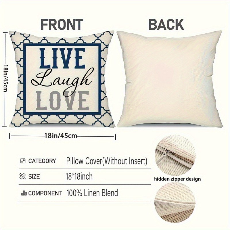 4 Pcs Luxury Geometric Floral Pattern Pillowcase Without Filling 18x18 Inch gallery