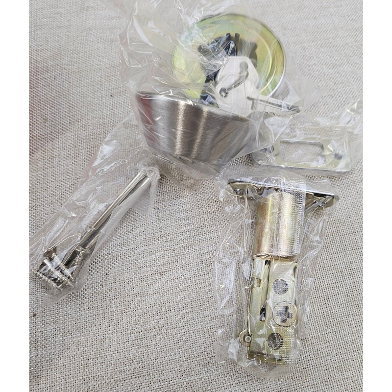 2- Ultra Security Deadbolt CY Stainless Steel Double Cylinder Grade 3 82845 NEW gallery
