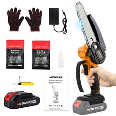 6 in Mini Handheld Electric Chainsaw Cordless Chain Saw Wood Cutter Rechargeable