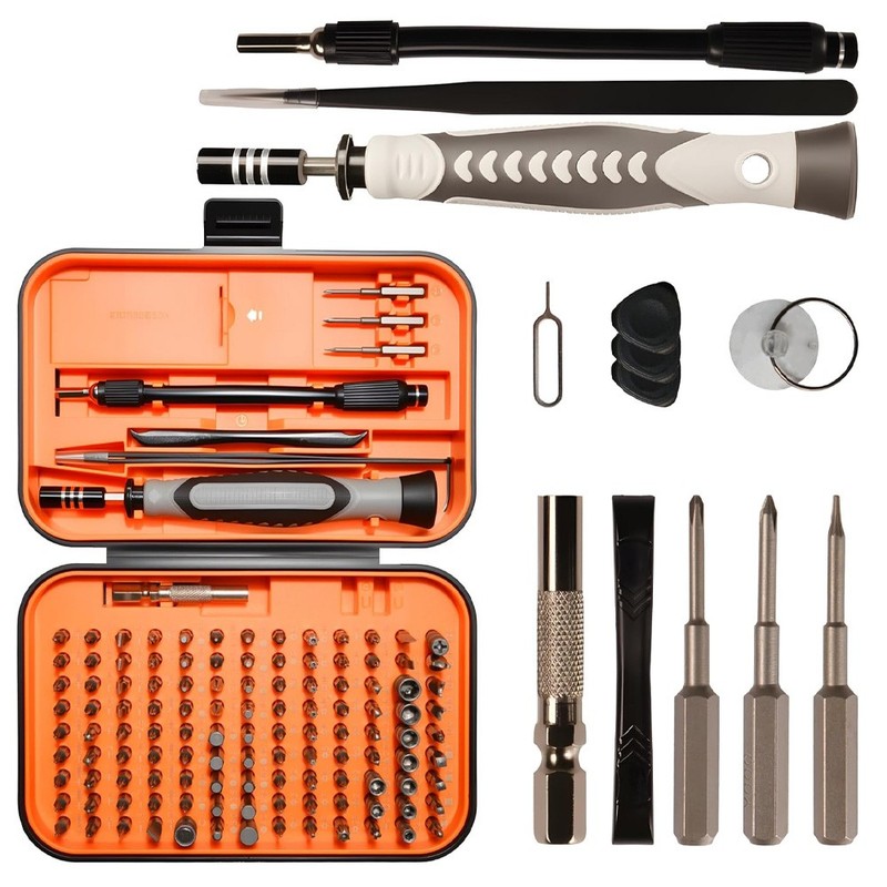 130PCS Precision Screwdriver Set Repair Tool Kit with 117 S2 Steel Bits Case gallery