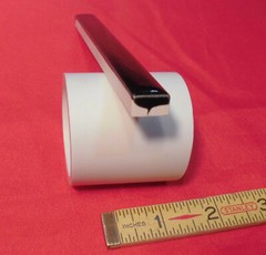 1 pc. *Glossy Black #49* Ceramic Pencil-Liner-Sizzle Tile; 1/2″ X 6″ A.O. NEW